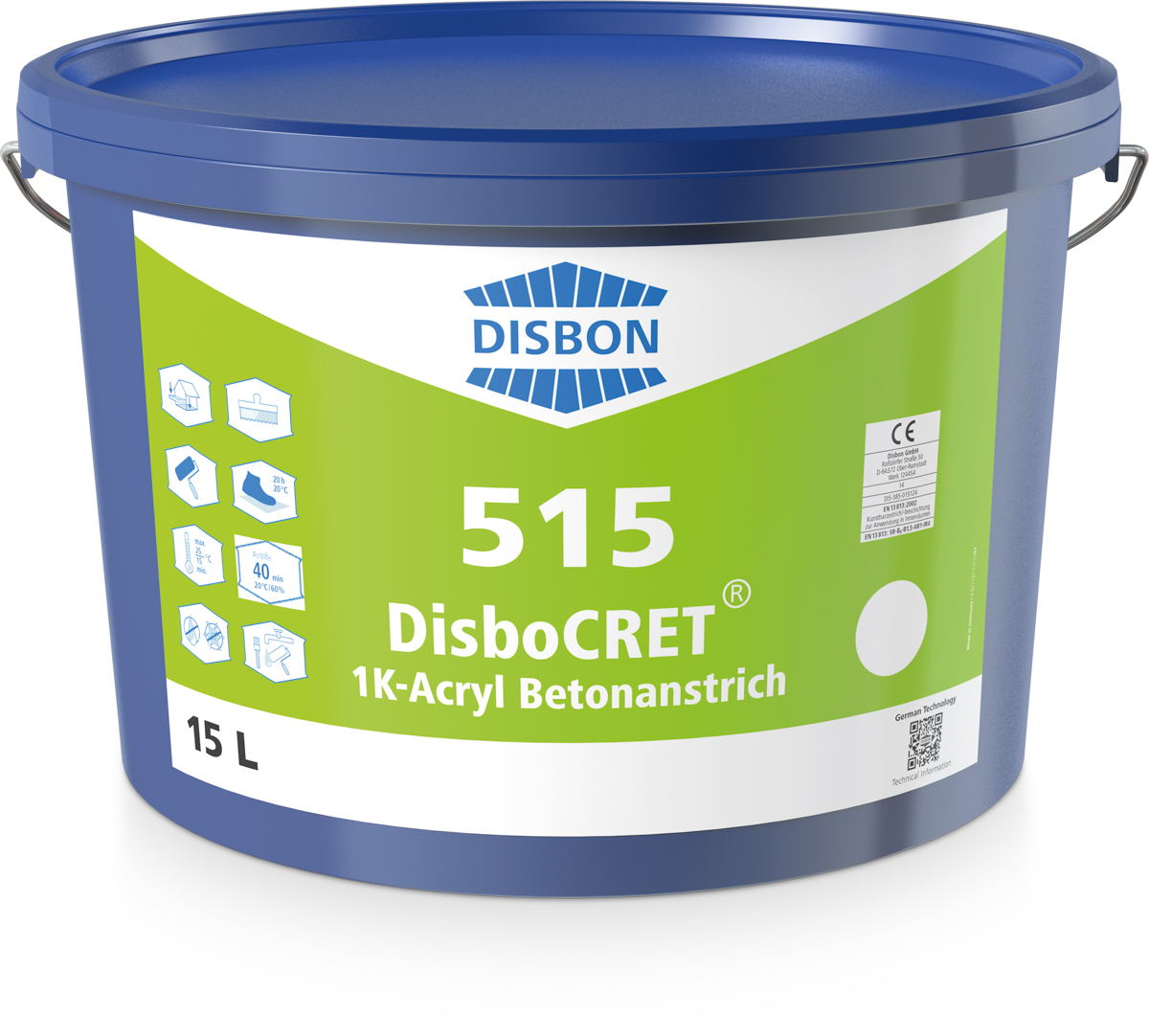 Capamix Disbocret 515 FTZ B 12,0 lt Betonfarbe CxMix Farbton HBW < 40